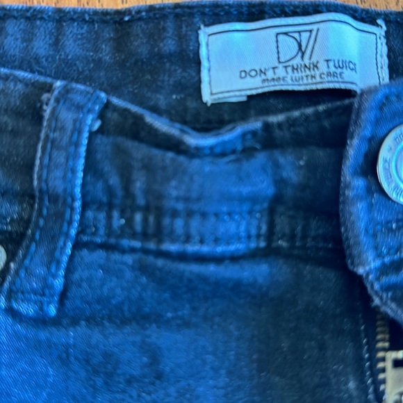 Men’s Font Think Twice Black Jeans - Picture 3 of 5